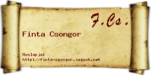 Finta Csongor névjegykártya